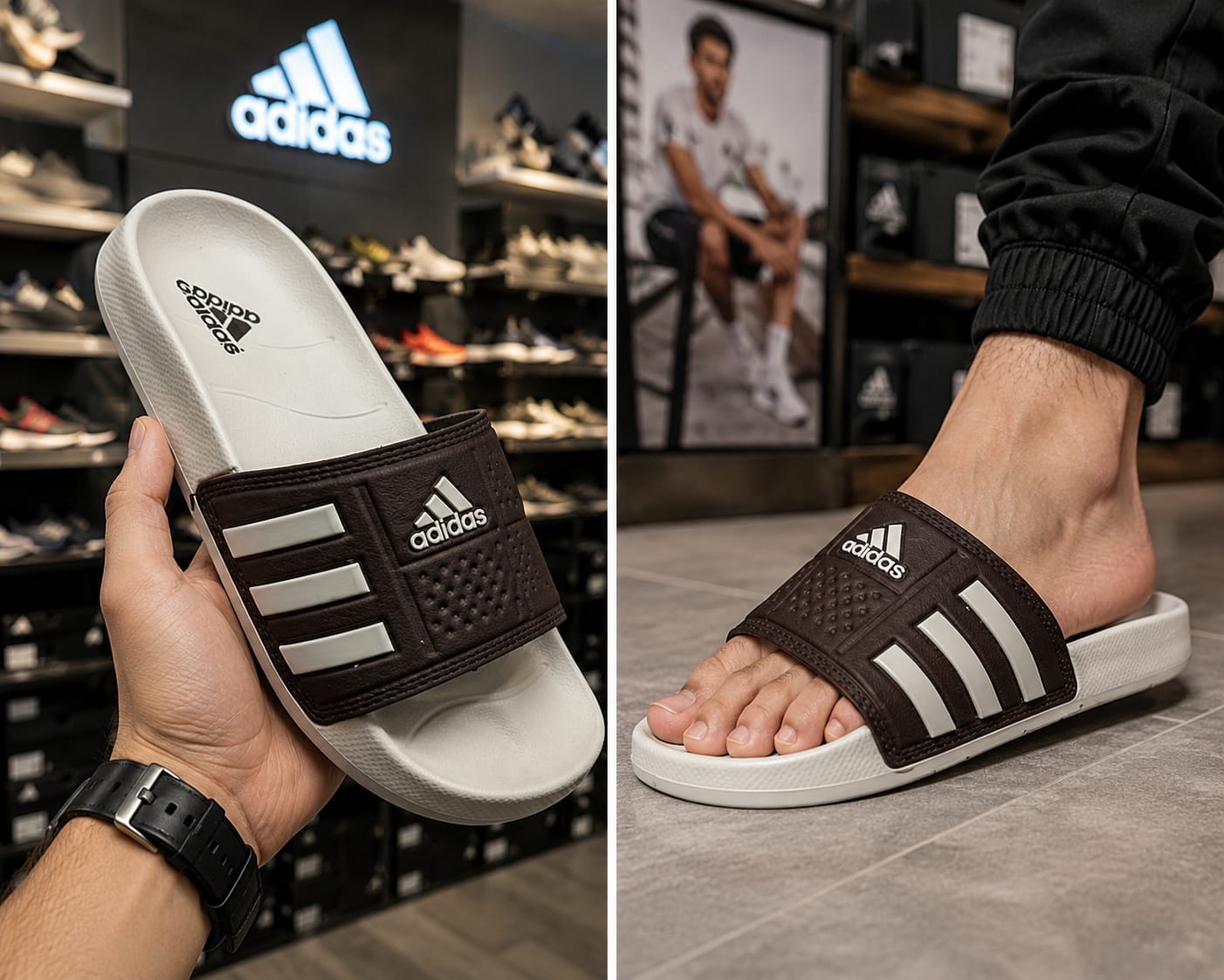 Adidas Style Comfort Slippers β Men's Soft Footbed Casual Slides
